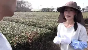 Beautiful Japanese MILF works hard in the field before getting fucked