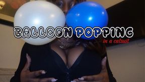 Balloon Popping In Body Suit & Fur Boots