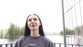 GERMAN SCOUT - Long labia Teenage Emma Evans Pickup and talk to Hard Casting Hump - German