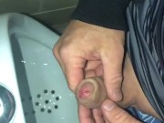 Compilation of Pissing and Cumming at a urinal twice this weekend
