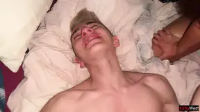 Multiple men take on nude partygoers in a wild double penetration gangbang