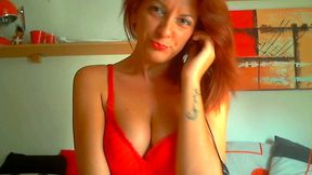 beautiful italian redhead dominates you and makes you horny like a submissive little worm