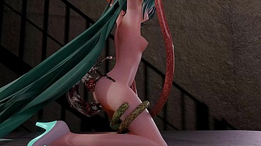 Hatsune Miku Insect Hentai Vocaloid Bondage Doggy Style Creampie Mmd 3D Clear Blue Hair