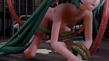 Hatsune Miku Insect Hentai Vocaloid Bondage Doggy Style Creampie Mmd 3D Clear Blue Hair