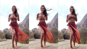 sozinha na praia