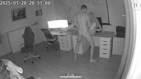 Office sneaky sex caught on cam