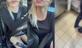Pizza Slut Begs Stranger to Destroy Her Stockroom Pussy Raw