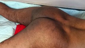 Slim boy loses control and fucks his pillow hard