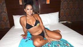 Thai BBW MILF massages cock with her thick body