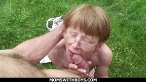 Cock hungry granny fucking young meat