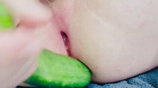 Masturbation, Fett – Fetisch-Solo-Girl-Film einer weißen Amateur-Schwulenschlampe, die ihren eigenen Arsch fickt