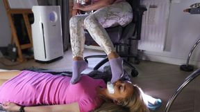 Helena Under Desk Of Boss Weronika - Violet Socks Part