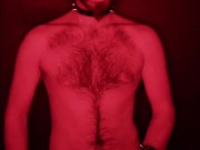 Stretching and slapping my cock