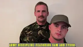 Army discipline featuring Sam and Tyson