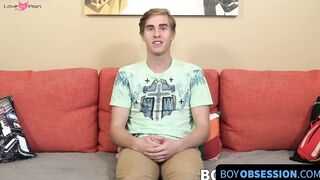 BoyObsession.com - Interviewed twink Ethan reveals his pleasures and jerks off