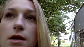 Pretty stranger gets her pussy pounded by old man's cock