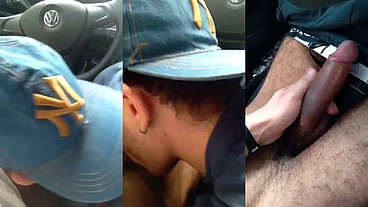 Motorista do Uber PAUZUDO e safado me botou pra mamar gostoso a pica dele