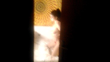 Spying on my stepsister while she is on webcam