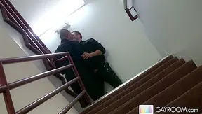 Steaming Passion on the Stairs: Hung Twinks Swap Spit Cream in Frenzied Blowbang – GayXXX