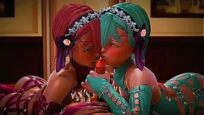 3d hentai anime cartoon red bule teen girls gets fuck