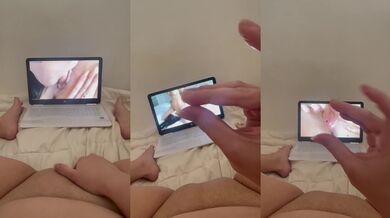 Watching lesbian porn, talking dirty and edging myself before pulsating orgasm