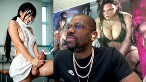 tan big breast asian girl jerking off and cumming all over the fucking place, ai generated