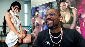 tan big breast asian girl jerking off and cumming all over the fucking place, ai generated