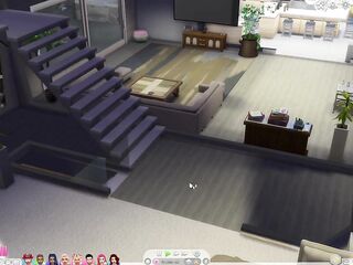 Raw Stairway Booty-Eating and Belt-On with Jamie & Catalina in Sims 4