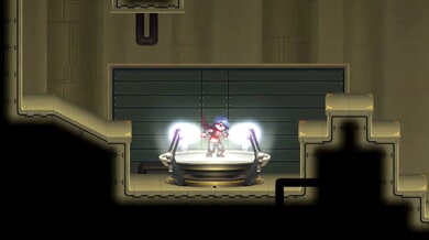 Blue-haired anime heroine trapped in a sci-fi dungeon gets milked by a BDSM machine