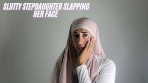 Role play, slapping my slutty face being submissive