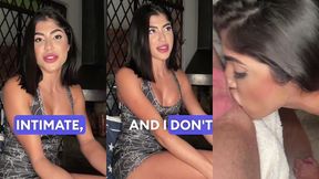 petite 18yo latina gostosa gags on deepthroat - cum in mouth on casting