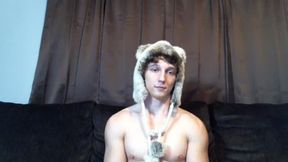 Twink in Fur Hat No Shirt