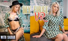 My First Vr; Blonde Romanian Solo Striptease With Sarah No2studiovr