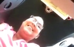 Latina bbw plays in car