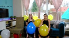 Bursting balloons with my girlfriend!