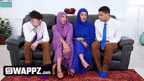 Two Cheated Muslim Milfs Take Matters Into Their Own Hands - Foursome Group Sex With Arab Housewives