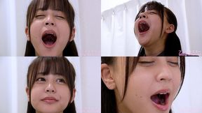 Shion Yumi - CLOSE-UP of Japanese cute girl YAWNING - MOV