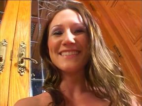 Pretty student with big ass and small tits gets her first porno creampie