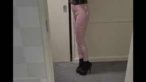 Latex bath tease