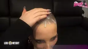 German skinhead teen 18+ get cum on head after blowjob