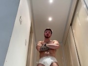 Giant shrinks other giant and makes him his foot slave