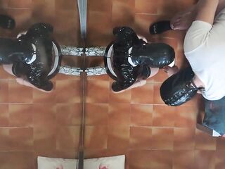 Preview - mother I'd like to fuck in hawt clothing, nylons and high heels screwed in the throat and doggystyle with reiterated orgasms