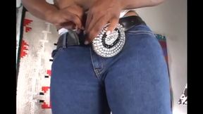 Ebony with Huge Tits Fucked Hard by a Big White Cock