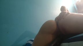 Naughty MILF Pillow Humping for Husband on Webcam