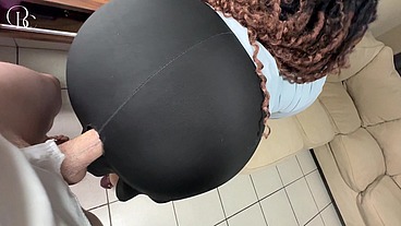 Ebony Secretary Wants a Promotion so Her Boss Fucked Her Through a Tiny Hole in Her Skirt