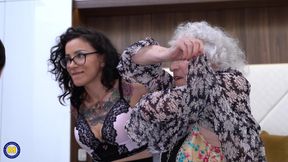 Natasha Ink Brought Over an Old Granny to Join Them for a Anal Threesome!