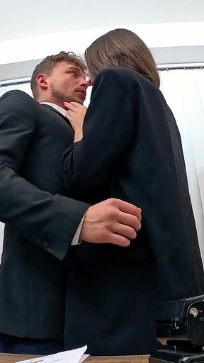 Jaw-dropping moment from &quot;LOAN4K. Good chairfuck with my husband&#039;s colleague&quot;