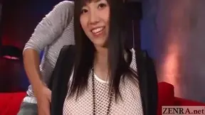 Azusa Nagasaki in Fishnets Gives Hot Interview Subtitled in English