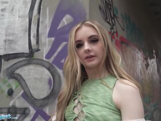 Public Agent Golden-haired Brit Playgirl POV Oral sex and Screwed Outside