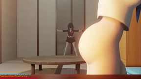Two futa babes have hot sweaty Sex